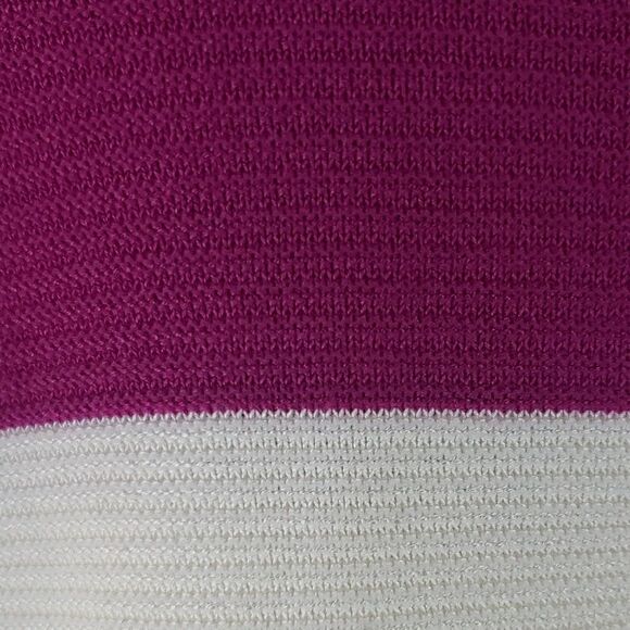 Cyrus Women's 1X Purple White & Black Colorblock Sweater - Picture 4 of 7
